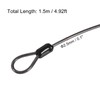 PATIKIL Security Steel Cable 2.5mm x 1.5m/4.92ft Coated Luggage Lock