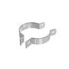 MZ 2-piece exhaust clamp with bracket, chromed, rear - for