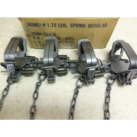 Bridger 4  Bridger #1.75 Coil Spring Traps Raccoon Fox Bobcat Trapping