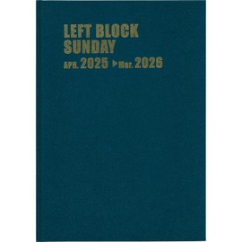 Hakubunkan No. 4263 Notebook, Begins in April 2025, A4, Monthly Left Block, Sunday, 12 Months, Turquoise
