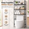 Iron Over-the-Toilet Storage Rack for Bathroom Organization – Standing Space-Saving