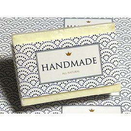 ZZYBIA Wrap Paper Tape for Homemade Soap Bar Handmade Products 20pcs (Horizontal - Blue Dots)