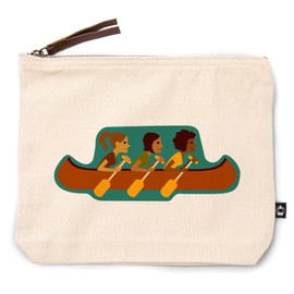 Lantern Press Kayaking Geometric, 100% Cotton Zipper Pouch, Travel Accessory, Go Bag