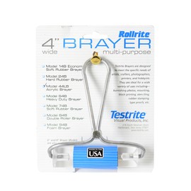 Lucite Acrylic Roller-Burnisher-Brayer roller by Testrite Visual Products, Inc. for art, display, and printing, use with ink, paint, or paste