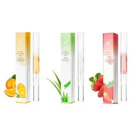 LOPHE Cuticle Oil Pens for Nail Care, 3PCS Natural Ingredients Nail Oil Pens, with Fruit Extract, Hydrating Cuticle Oil Pen to Prevent Nail Cracking and Dry, Repairing Cracked(D)