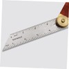 Operitacx Inch T-bevel Angle Finder Movable Square Ruler Red Wooden