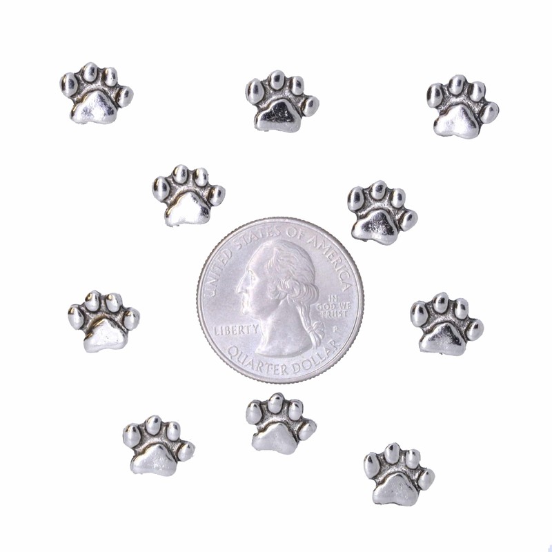 Paw Print Pushpins - Silver Finish