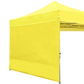 ABCCANOPY 15+Colors 10' Sun Wall for 10'x 10' Straight Leg pop up Canopy, 10' Sidewall kit (1 Panel) with Truss Straps (Yellow)