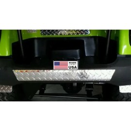 PBR Yamaha G16 G22 Golf Cart Diamond Plate Polished Alum Rear Bumper Cover Made USA