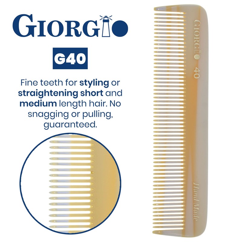 Giorgio Beard Combs Set - Handmade Ivory Beard Combs Kit