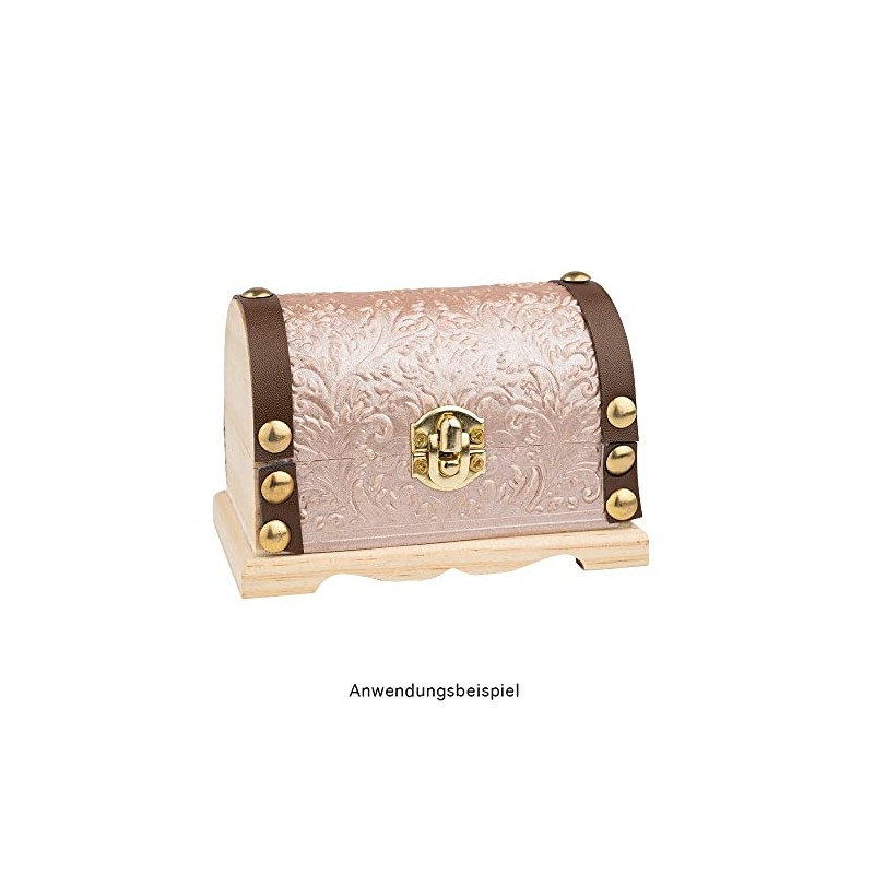 Ideen mit Herz Wooden Treasure Chests with Metal Clasp, Various