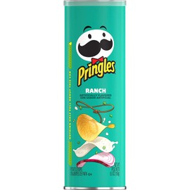 Pringles Potato Crisps Ranch, 5.9 oz Can (Pack of 12)