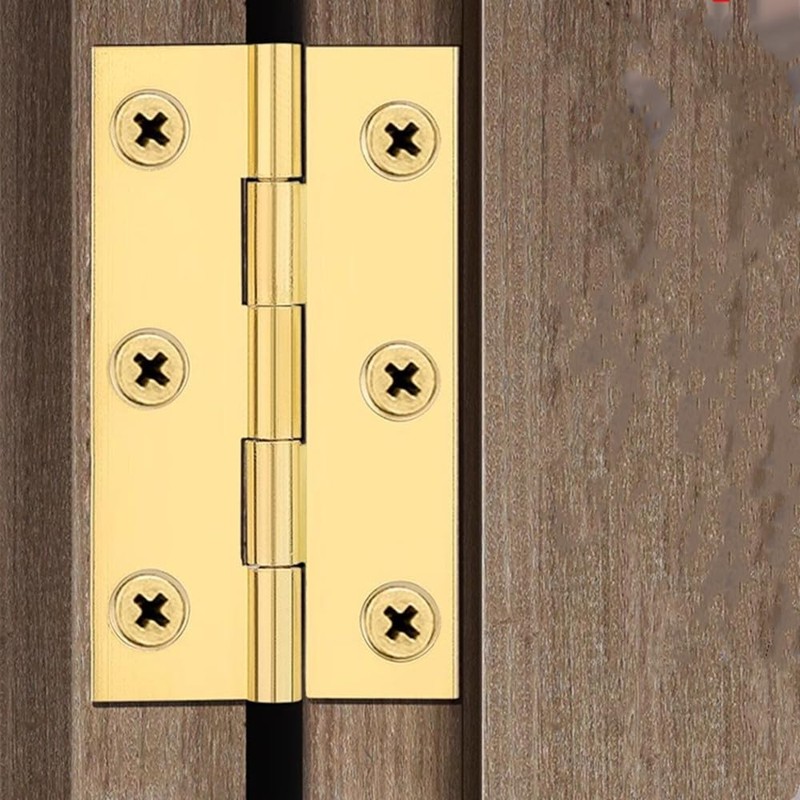 4 Pcs,Solid Brass Butt Hinge,Small Brass Hinges Door Hinges,Folding Butt