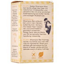 Clear Soaps Solid Shampoo Nutmeg & Vanilla 100g