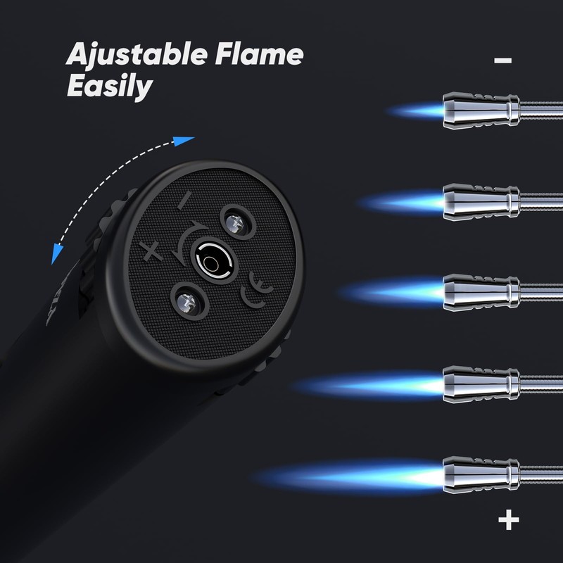 YZLighter Butane Lighter Torch Long Lighter Refillable Lighter Windproof with