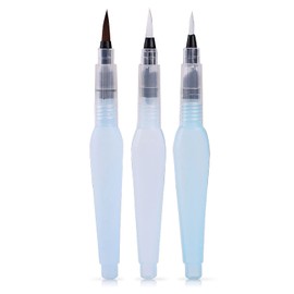 ciciglow Bolígrafo de Pincel de Agua, 3 Piezas, bolígrafo de Pincel de Agua Recargable, Herramienta para Manualidades, Ideal de para bocetos Exteriores