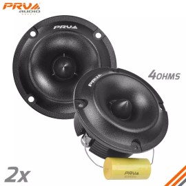 PRV Audio 2x PRV 240W Shallow Super Tweeter Neodymium TW400Ti-Nd-4 SLIM 4 Ohm 3" Rounded