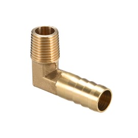 sourcing map Brass Barb Hose 90 Degree Elbow 6mm Spikes x 1/8" G Plug Pipe