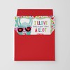 Amanda Creation Cute Teacher Valentine's Day Llama Themed Blank Folded
