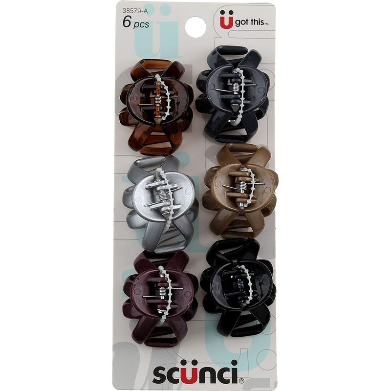 Scunci Beauty Octopus Jaw Size 6pk Scunci Efforless Beauty 4cm
