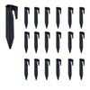 heyous 100PCS Black Plastic Ground Pegs 85x20x4mm Garden Boundary Markers