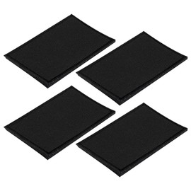 MECCANIXITY Solid Black Flag Patch Flags Embroidered Patches Blank DIY Flags Patch 8x5cm/3.15x1.97 Inch for Vest Clothes Backpacks Hats,DIY Crafts Caps,Pack of 4