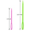 Hekisn Large-Eye Plastic Sewing Needles, 20 Pieces Colorful Safety Lacing