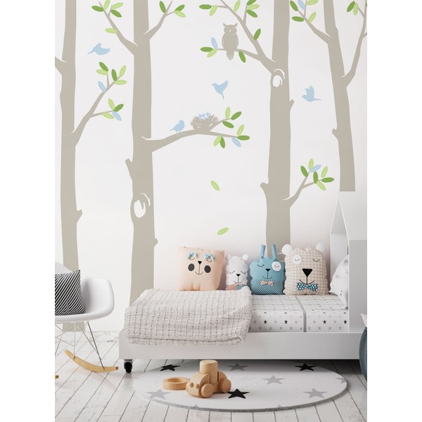 Scheme A, 108" H - Nature Tree Scene with Baby