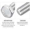 METALLIXITY Hex Bolts (M8-1.25 x 120mm) 10Pcs, 304 Stainless Steel