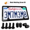 Black Anti Theft License Plate Screws- Rustproof Stainless Steel Security