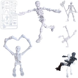 TattiOut TO24HB001 Plastic Model, Skulls, Set of 2, 5.1 inches (13 cm), Movable Joints, Assembly, Skulls, Movable Plastic Kit, Popular on SNS, Figure, Horror, Doll, Interior Decoration, Funny Toy