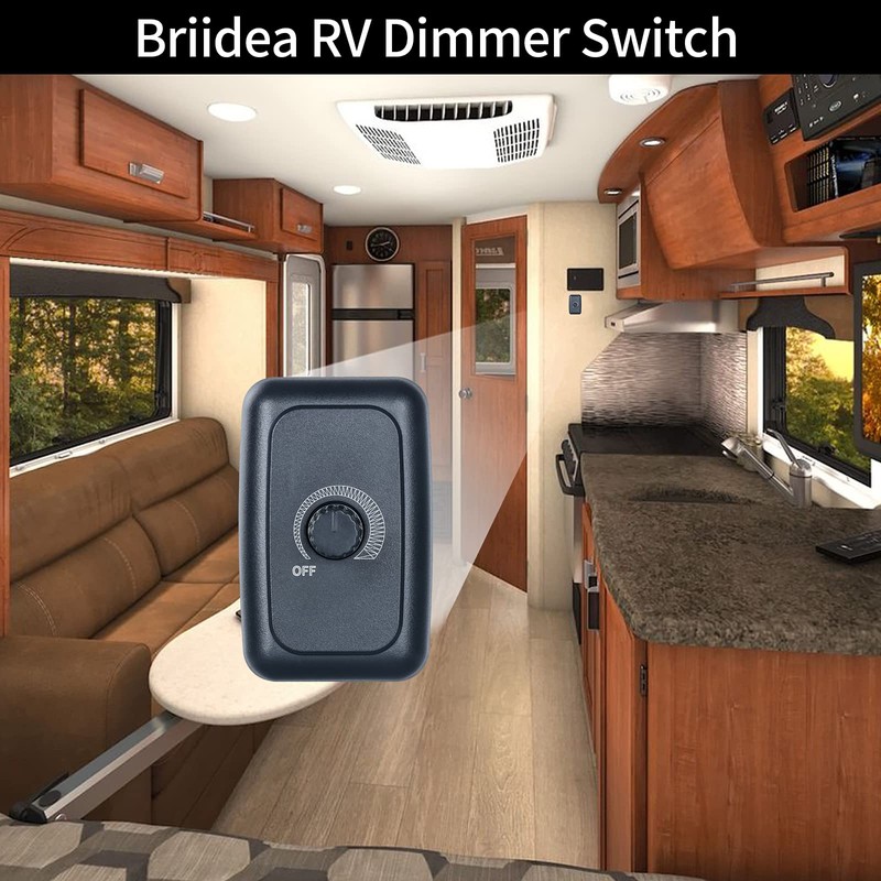 12V Dimmer Switch, Briidea RV 12V 5A 60W Dimmer Switch