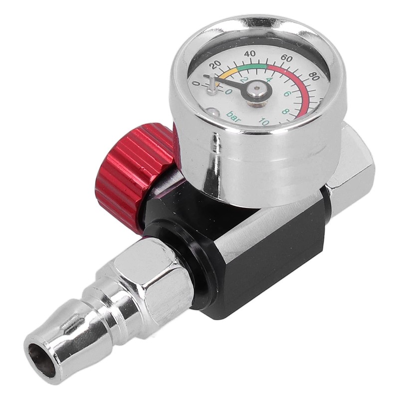 Cryfokt Paint Gun Air Adjusting Regulator, G1/4 Thread, Stainless Steel,