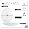 Vikko Salad Plate, Set of 4 Glass Plates, 8.5 Inch