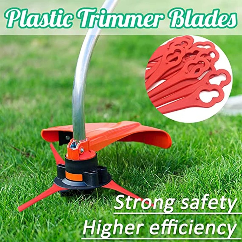 100 Pcs Plastic Grass Trimmer Blades, Cordless Strimmer Blades 83