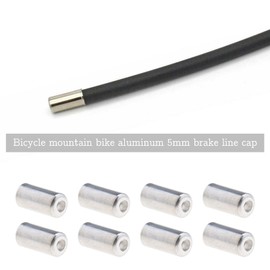 Brake Cable End Caps 5 mm Aluminium Cable End Ferrules Brake End Cover for Bicycle Mountain Bike Road Bike Silver Pack of 200