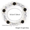 EQUBIO 8mm Lava Rock Howlite Bead Bracelet for Men, Matte