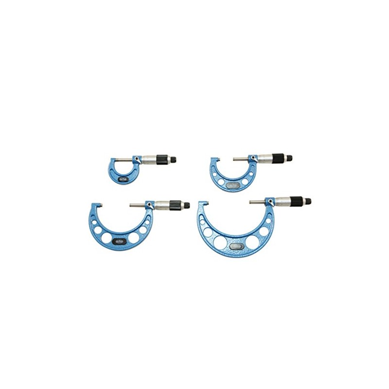 Shars Precision Solid Metal Frame Outside Micrometer Set (0-100mm 4