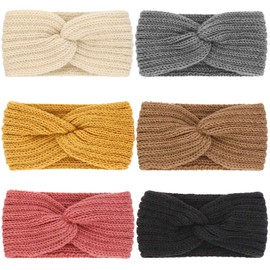 Dreshow Women's Winter Crochet Headbands, Knitted Elastic Headband, Ear Warmer, Pack of 6, Pack of 4 F-2,