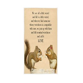 Love Quote Hand Towels Mothers Day Squirrels Soft Quality Premium Washcloths Kitchen Dish Towels Bathroom Decor for Guest Hotel Spa Gym Sport 30 x 15 inches
