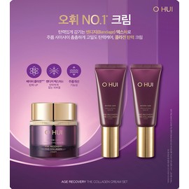 Ohui Age Recovery Cream 50ml+20mlx2 An elasticity cream that supplies baby collagen, which disappears from the skin with age, to create dense, firm skin. / 오휘 에이지 리커버리 크림 50ml+20mlx2 나이가 들며 피부에 사라지는 베이비 콜라겐을 공급하여 치밀하고 탄탄한 피부로 케어하는 탄력크림