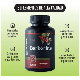 Berberina Hcl 97% 60 Caps De 500mg Momosie