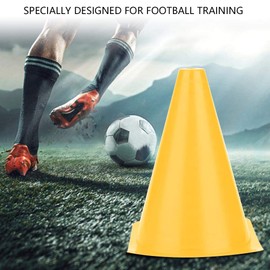 Alomejor 6pcs 18cm Conos Deportivos Conos de Entrenamiento de fotbol Marcador TRO¨¦Fico Cono(Amarillo) F¨²tbol