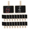 jojofuny 20 Pcs Mini Chalkboard Signs Wooden Clips Small Chalkboard