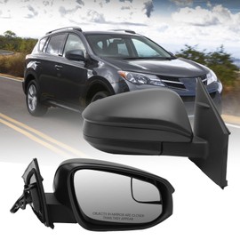 Side Mirror Compatible with Toyota RAV4 2016 2017 2018 Manual Folding Non-Heated with Blind Spot Glass Right Passenger 3P Replace TO1320345#879400R210