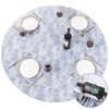 UMINEUX Round Fitted Vinyl Tablecloth with Elastic Edged & Flannel