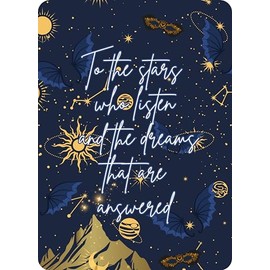 ACOTAR Kindle Insert – “to The Stars Who Listen” Quote – Bookish Gift – Starry Night Reading Accessory – Fits Most Clear Kindle Cases – Vinyl Overlay – Gift for Readers (11th Gen Kindle Paperwhite)