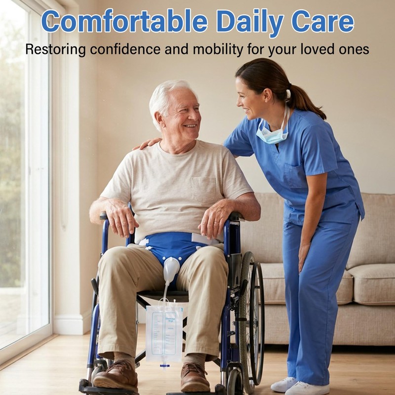 Wearable Urine Collector, Reusable Silicone Urinal for Bedridden &Travel