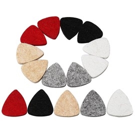kuou 15 Pcs Guitar Picks, Ukulele Felt Picks For Your Electric, Acoustic, Guitar Plectrums