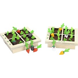 Vilac Wooden and Felt Battleship Style Game, Vegetable Garden Theme, Modern Twist on Classic Board Game, 4 Years+
